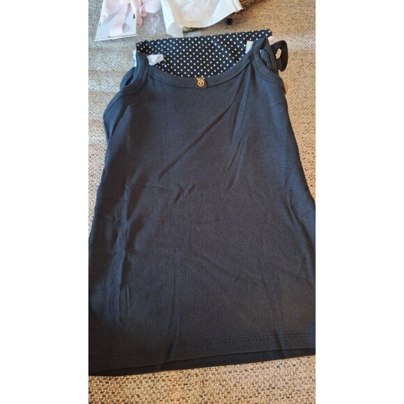 NEW Victoria's Secret Cotton  Tank Top Pant Pajama Teejama Set S/P  Black/White - Picture 4 of 6